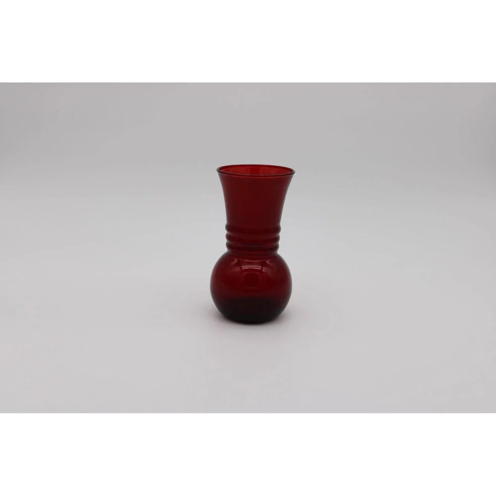 Anchor Hocking Ruby Red Vase Tall Bud Vase